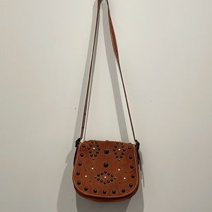Ginger suede crossbody